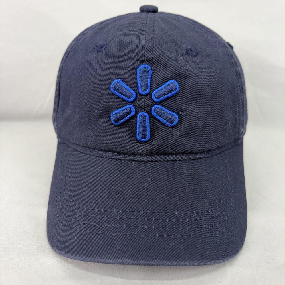 Walmart Hat Spark Logo Baseball Cap Unisex OSFM Navy Blue Adjustable Strap